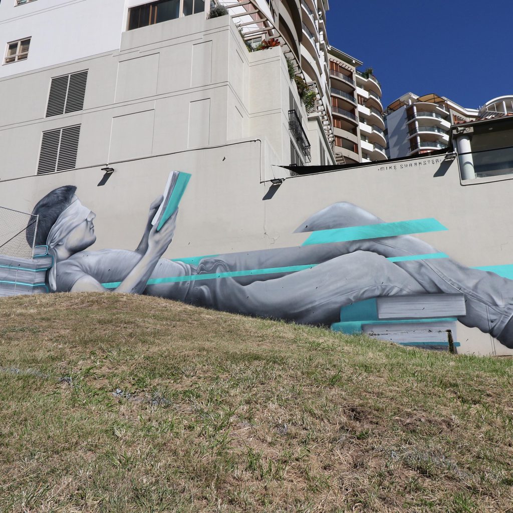 Mike Shankster, Blinded, Mural, South Bank, Brisbane.