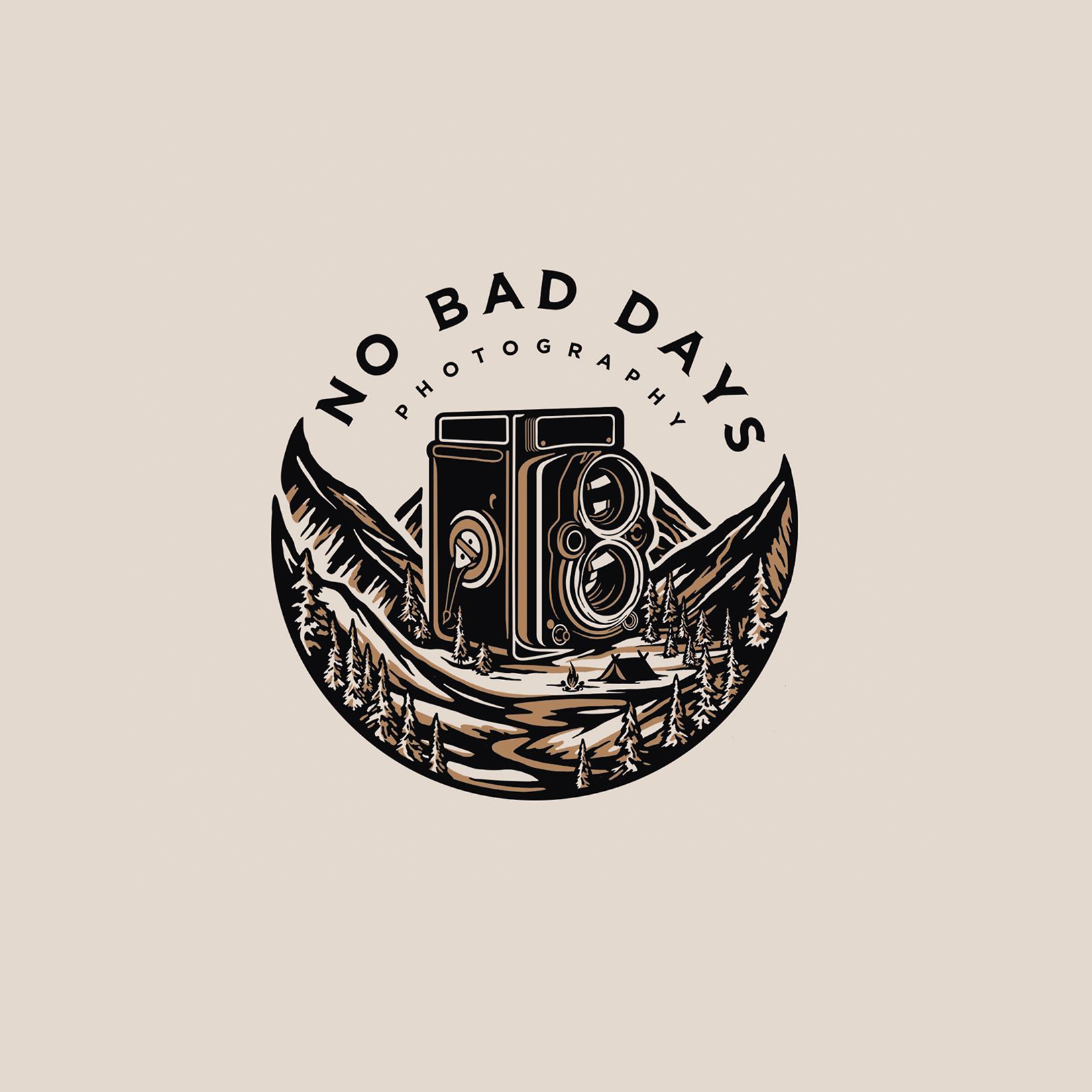 No Bad Days, Logo Design, Mike Shankster, Robbie Duncan, Mountain Logo Design, Logo Designer. Snowy Mountains.