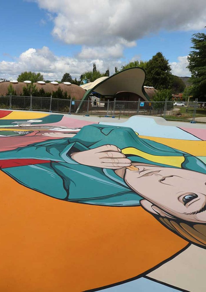 Canberra region skate park mural artwork